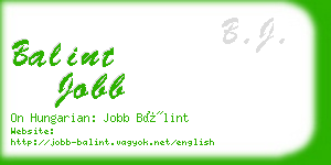 balint jobb business card